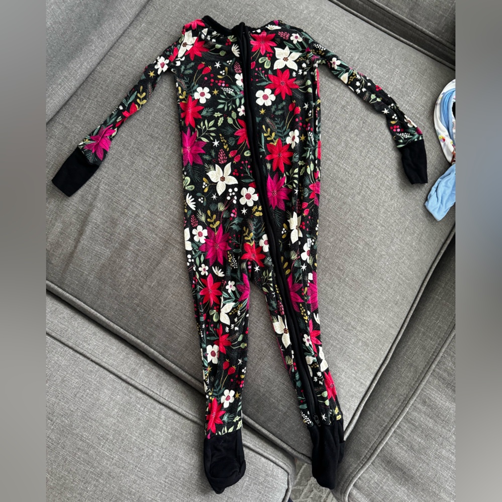Floral Black and Red Jumpsuit